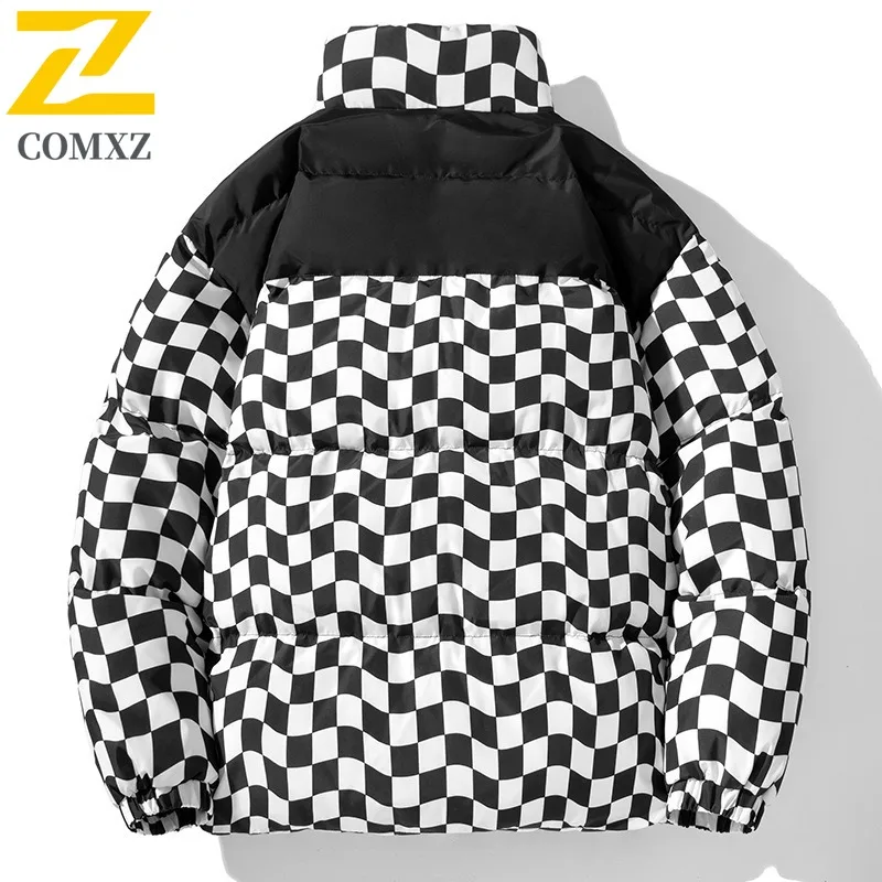 COMXZ 2025 Men Women American Style Stand Collar Jacket Casual Color Block Tactics Waterproof and Windproof Outdoor Sports Coat