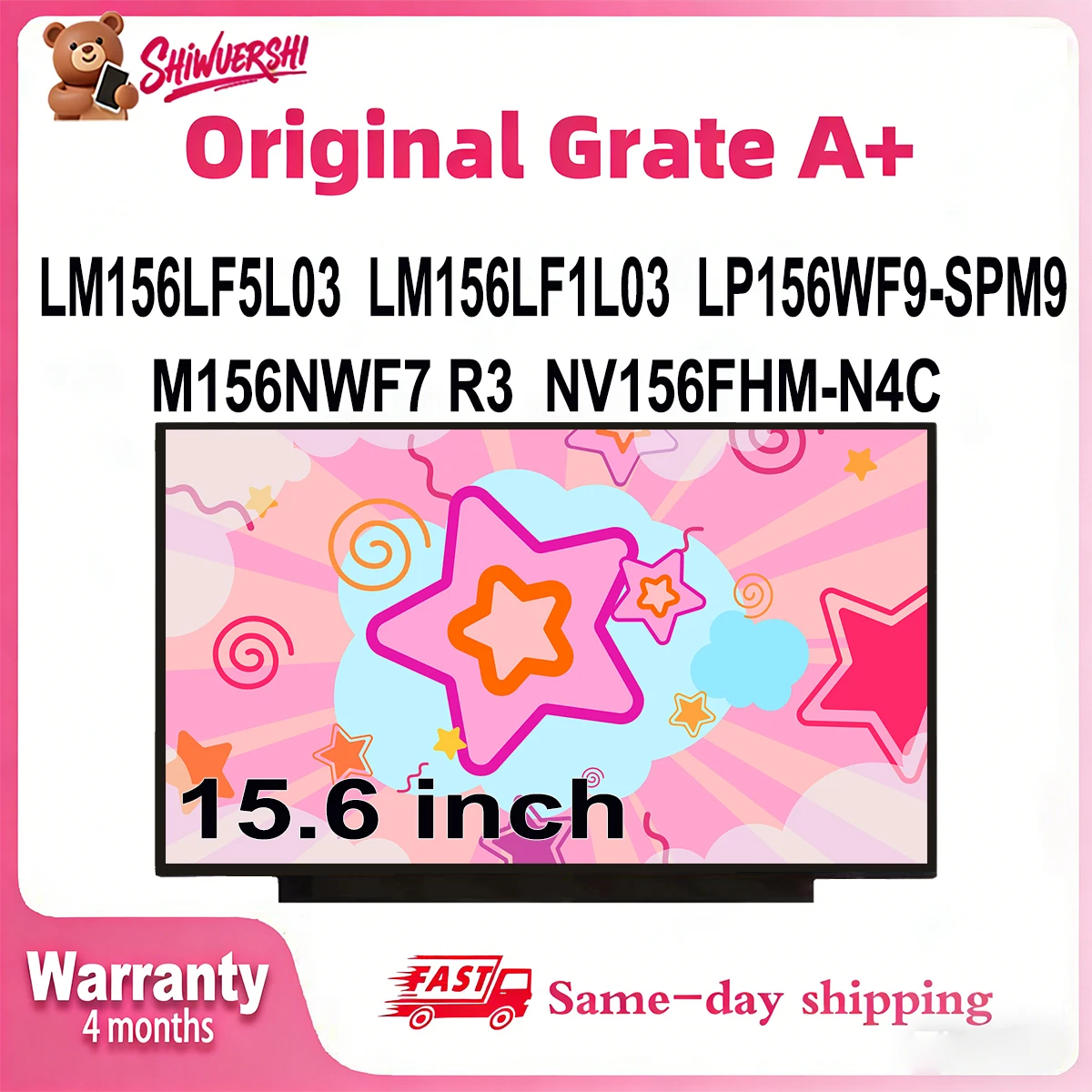 

Wholesale 15.6 inch Laptop Lcd Screen Monitor Panel Slim LM156LF5L03 LM156LF1L03 LP156WF9 SPM9 M156NWF7 R3 NV156FHM N4C 60Hz