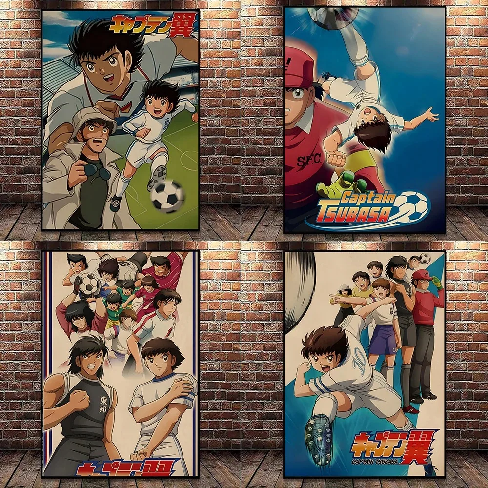 Anime Captain Tsubasa Canvas Poster Painting Football Cartoon Character Wall Art Picture Print Bedroom Home Living Decor Prints