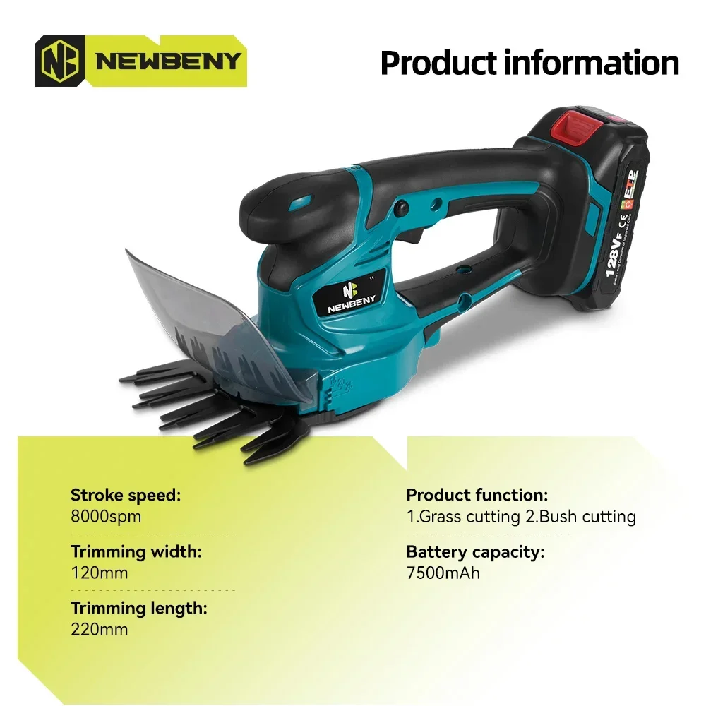 Imagem -04 - Cordless Handheld Elétrica Hedge Trimmer Recarregável Jardim Bush Tesoura Ferramentas Elétricas para Makita 18v Bateria em 8000rpm