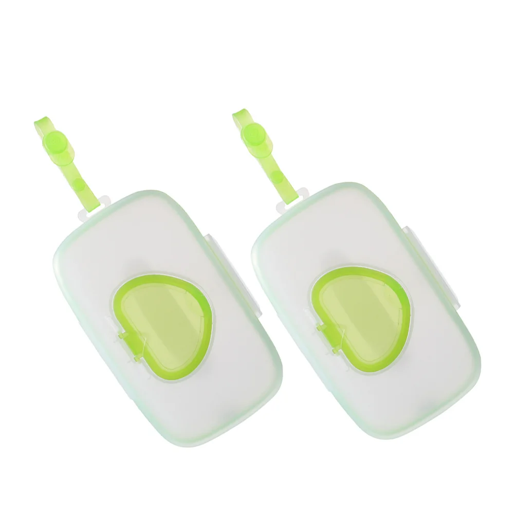 2 pçs portátil toalhetes caixa resistente pp material molhado toalhetes de armazenamento para o bebê viagem lenços umedecidos caso de viagem caixas de tecido