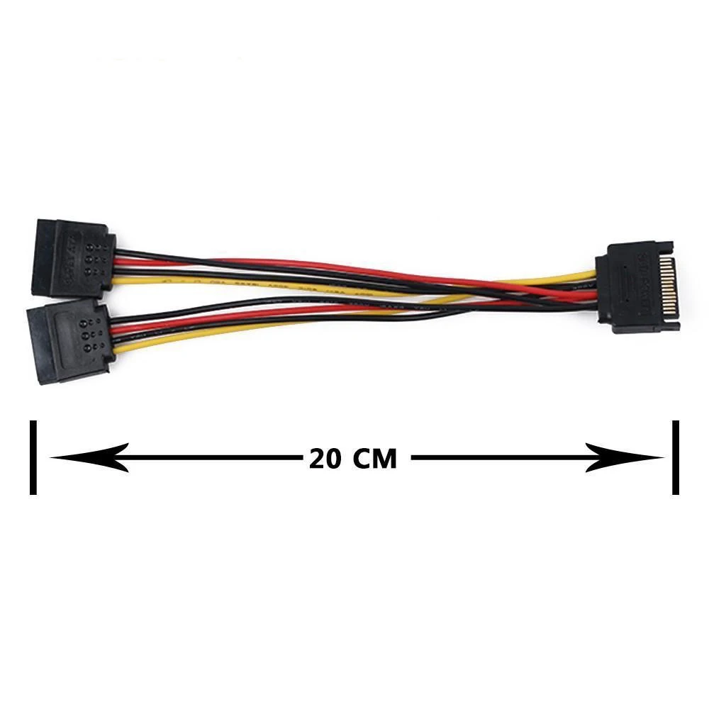 كابل طاقة لمحرك الأقراص الصلبة من SATA II ، 15 دبوس ، وصلة من الذكور إلى إناث ، محول ، موصل 20 ، مقسم أقراص صلبة