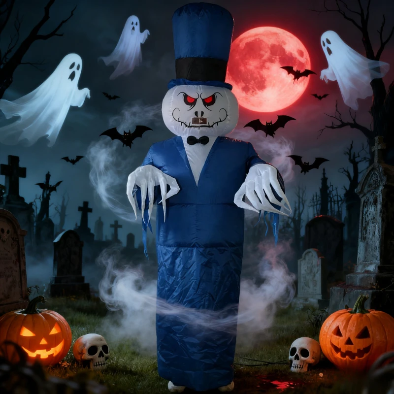 

Inflatable Jumping Ghost Costume Adults Inflatable Horror Suit Scary Halloween Party Prank Cosplay Dress up Decoration props