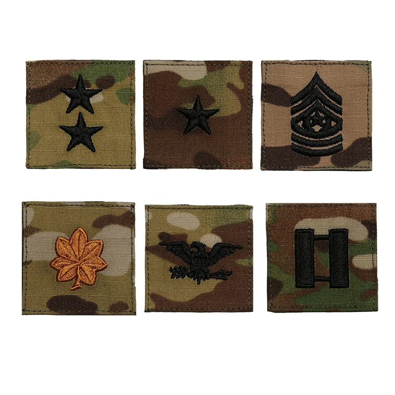 Camouflage Armband Badge Embroidery Magic Badge OCP Badge Colonel Captain Major Staff Sergeant