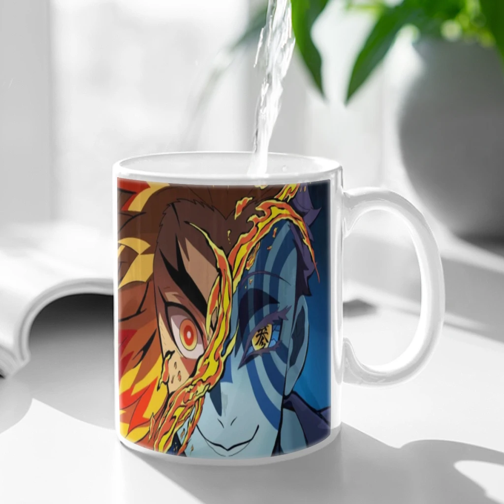 Ghost Killing Blade Tanjiro White Mug 11oz Ceramic Tea Cup Coffee Mug Friends Birthday Gift