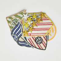 1 PC Football Team Logo Embroidered Patch, Heat Transfer Adhesive Fabric Iron-On for DIY T-Shirts, Fan Gift