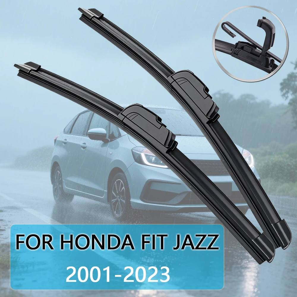 

For Honda Fit Jazz (MK1 MK2 MK3 MK4) 2001-2023 Car Wiper Blade Front Wipers Fit U Hook Arm Windscreen Auto KOSOO Wiper Blades
