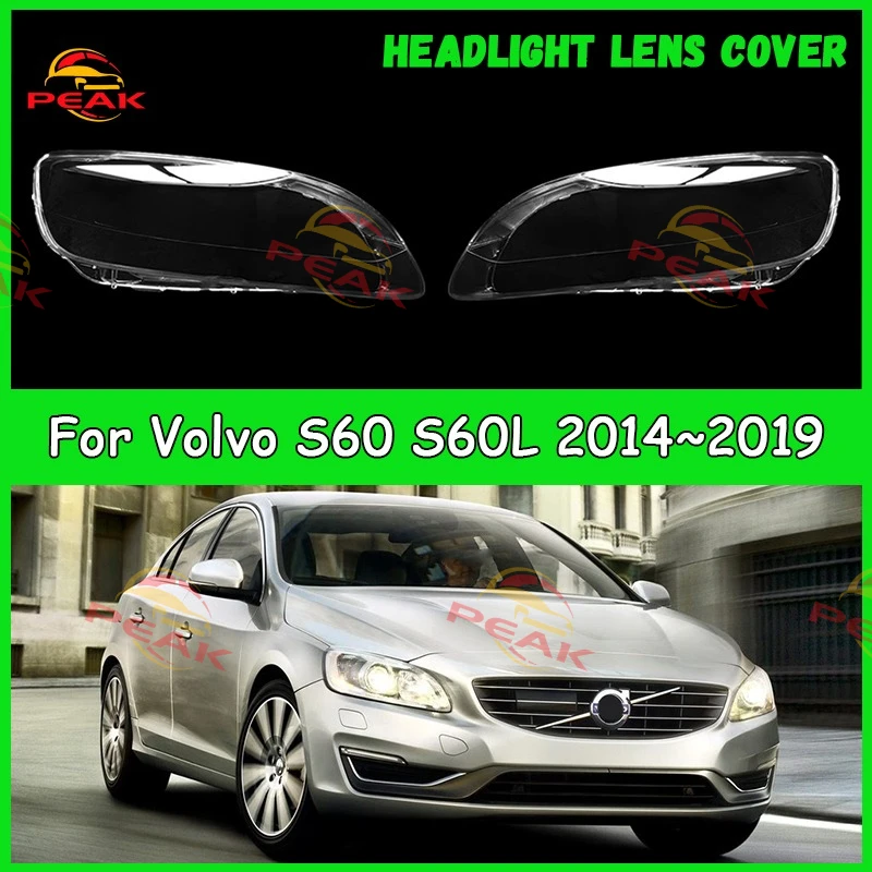 

For Volvo S60 S60L 2014-2019 Car headlight cover Headlamp Shade Head Lamp headlight lamp cover car accessories automobil parts