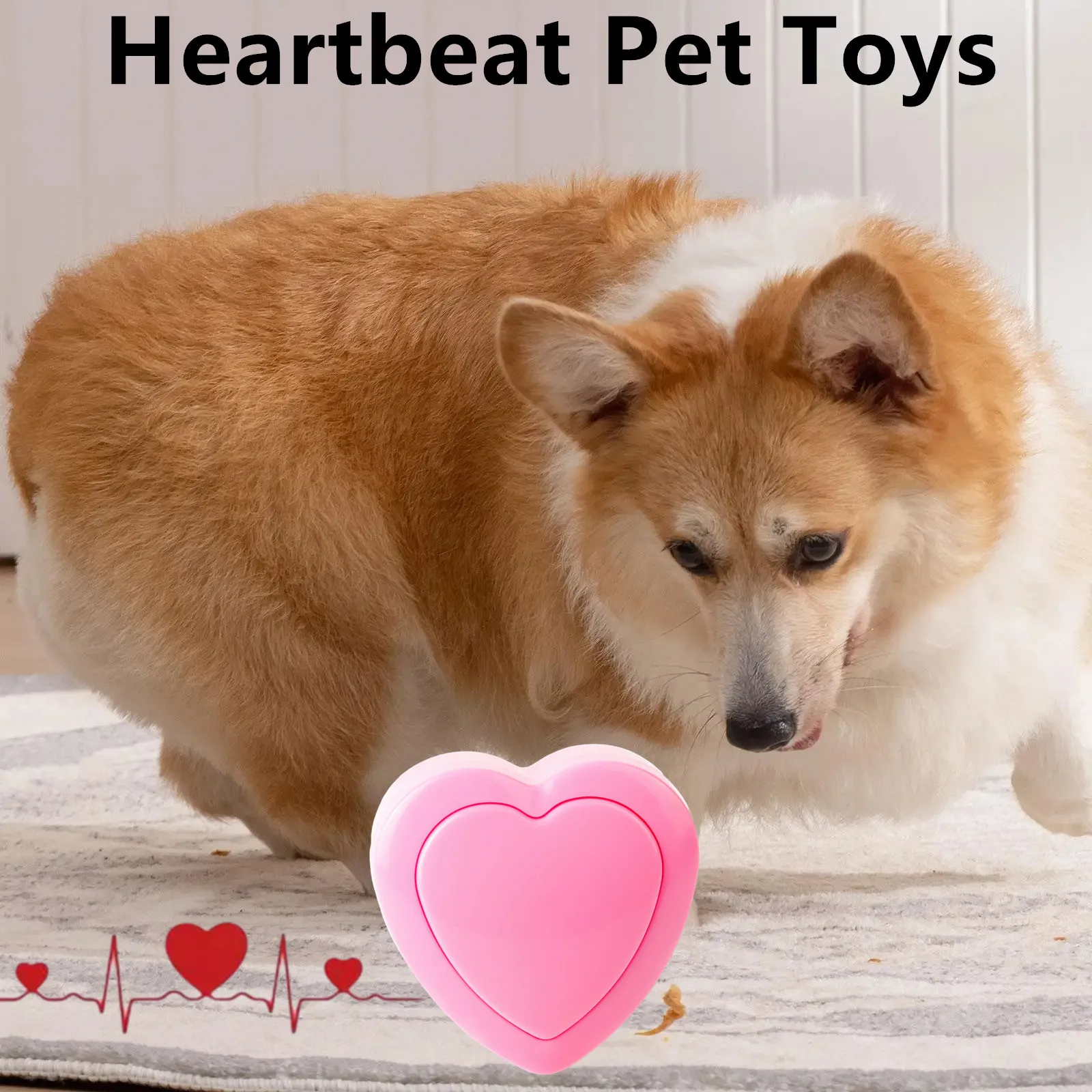 Pet Accessories Dog Heartbeat Simulator Behavioral Training Toy Pet Heart Beat Sound Box Snuggle Anxiety Relief Sleep Aid