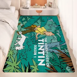 The Adventures of Tintin Room Mats Washable Non-Slip Living Room Sofa Chairs Area Mat Kitchen Alfombra