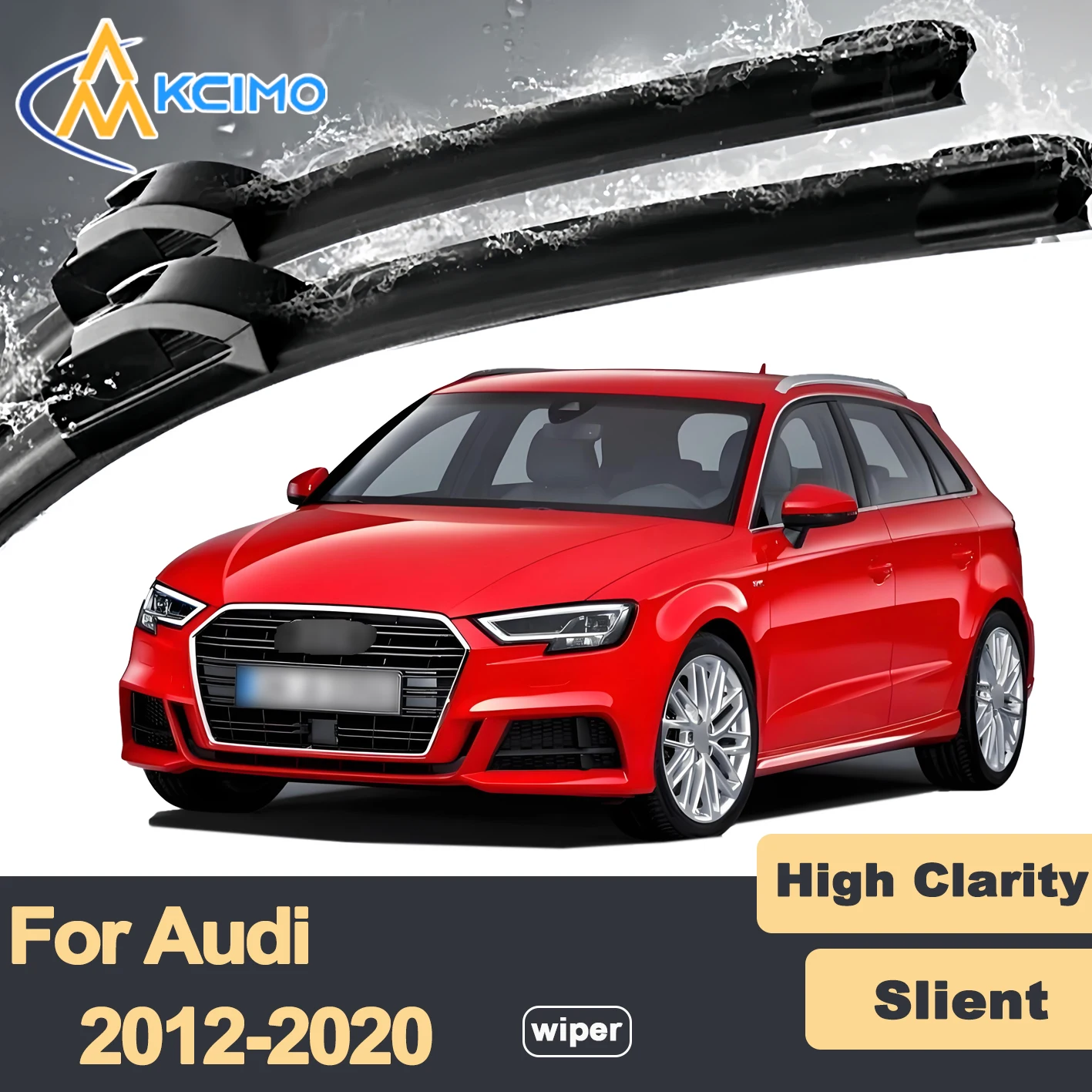 

Premium Rubber Durable Silent Windshield Wiper Blades 2pcs for Audi A3 8V 2012-2020 S3 RS3 Front Wiper Blades Set