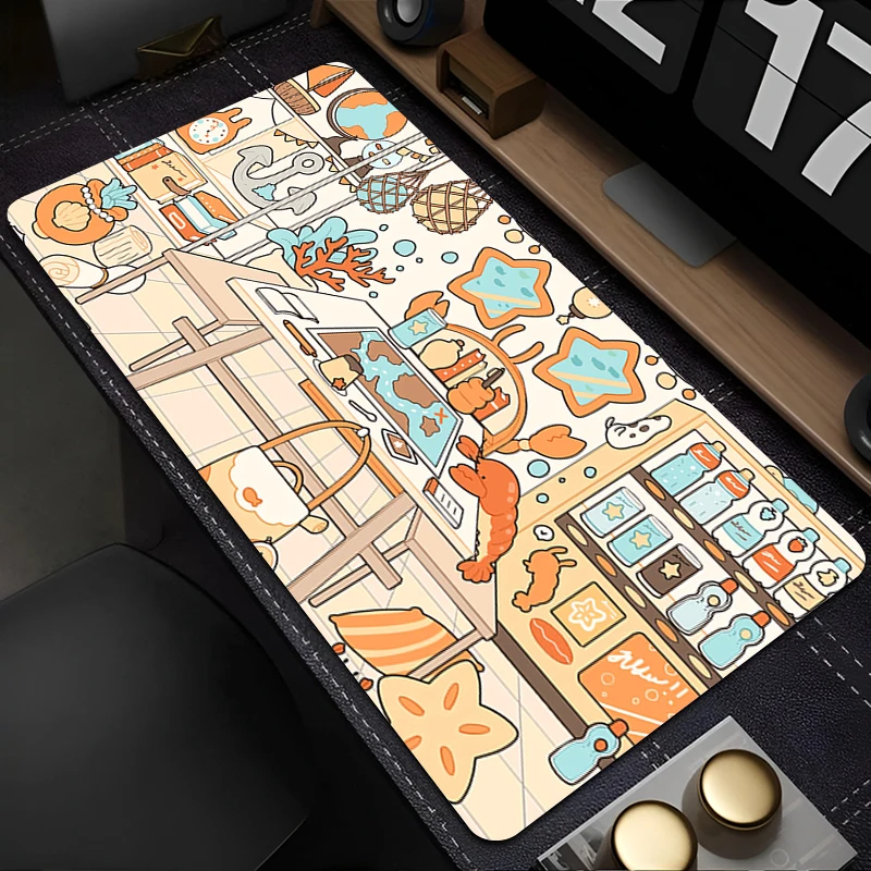 

Коврик для мыши, компьютерный, для ноутбука, нескользящий, для геймеров, с дизайном аниме, для комнаты, офиса, ПК, HD, настольный коврик-подкладка