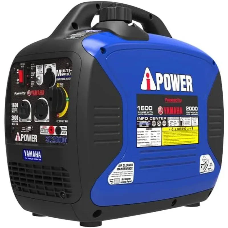 A-iPower Portable Inverter Generator, 2000W Ultra-Quiet Powered By Yamaha Engine RV Ready, EPA Compliant, Ultra Lightweight For