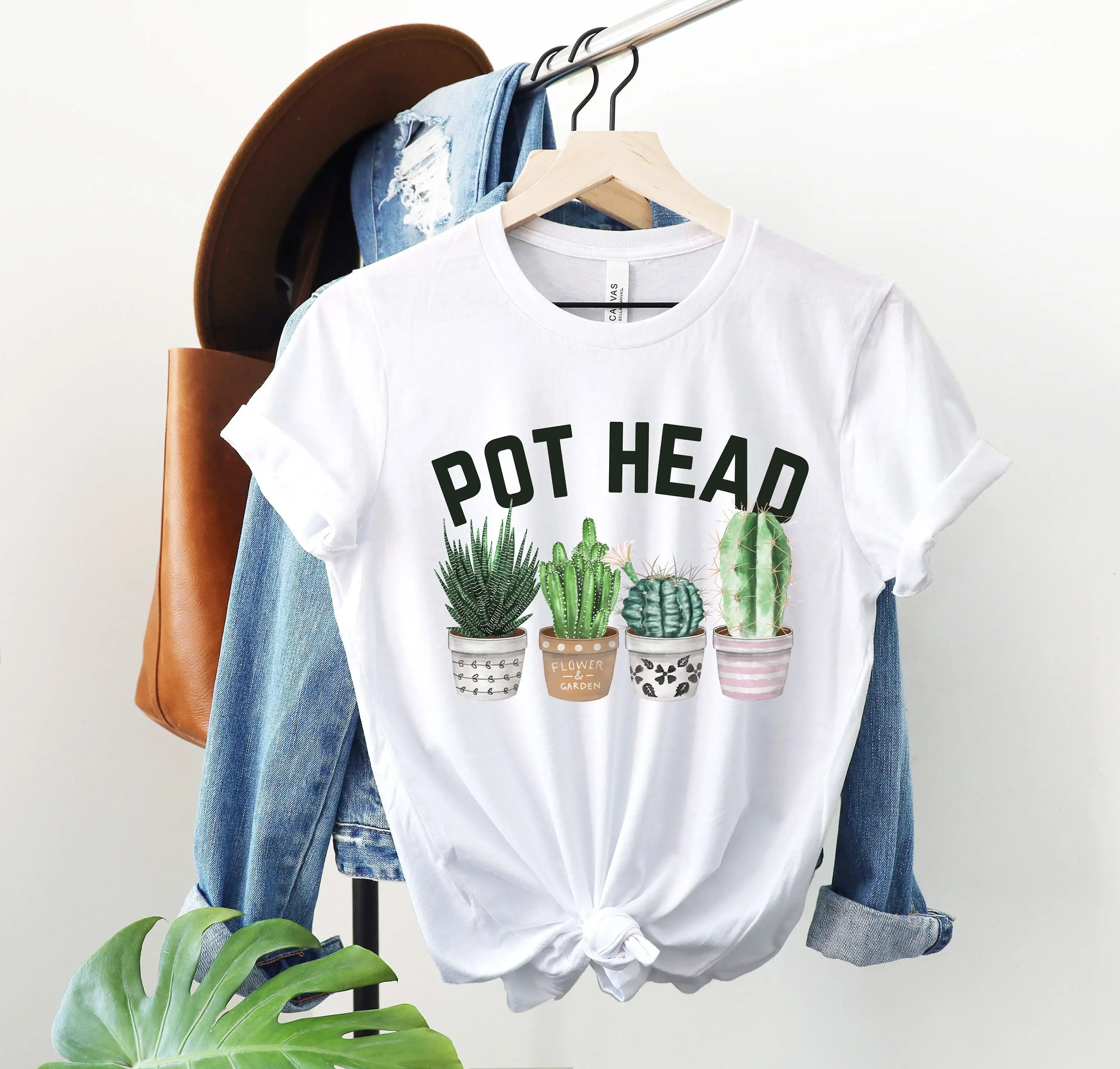 Plant T Shirt Lover Succulent For Women Pot Head Funny