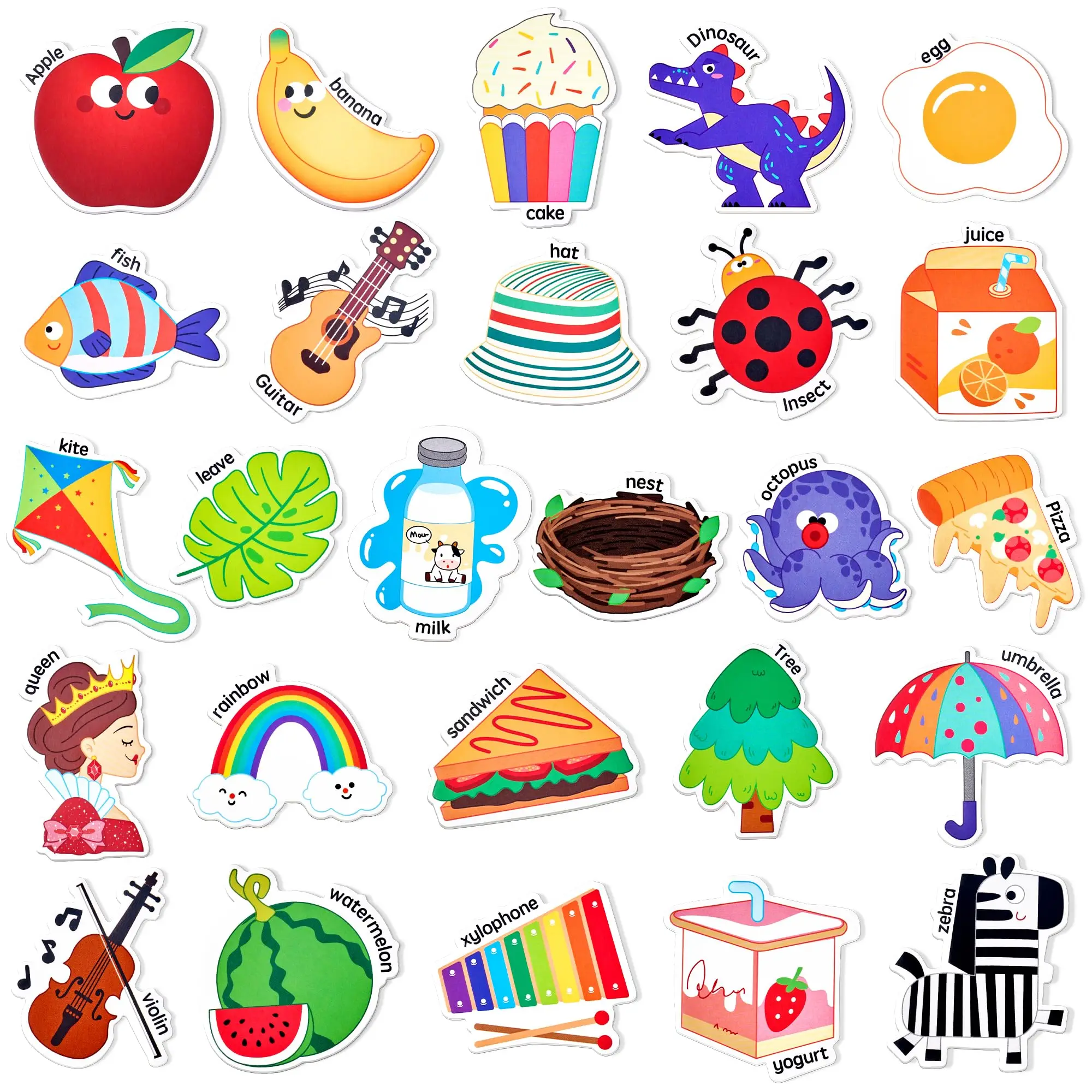 

26 Cute A-Z Objects, Large Magnetic Refrigerator Toys, Fun Educational Learning Gifts for Girls and Boys 2 3 4 5 Years Old