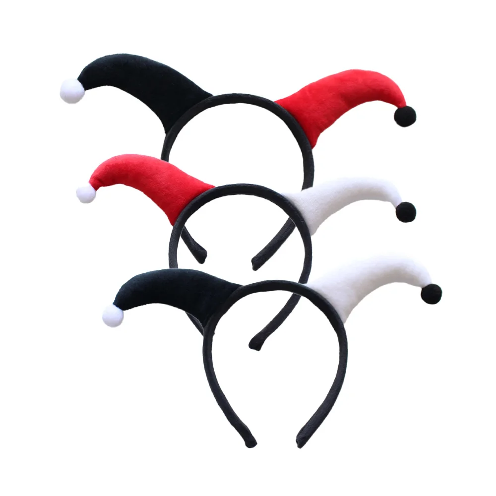 Funny Clown Headpiece Cosplay Demon Joker Headwear Halloween Carnival Dress Up Party Costume Headband Props
