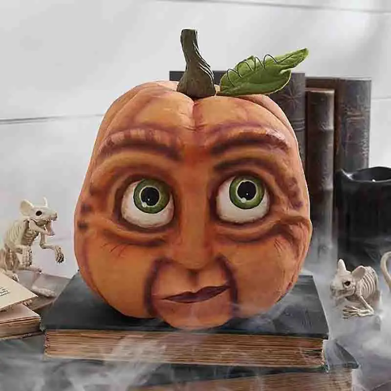 

Halloween Pumpkin Scary Creepy Decor Spooky Home Ornaments Indoor Bar Festival Horror Party Event Cosplay Carnival Accessories