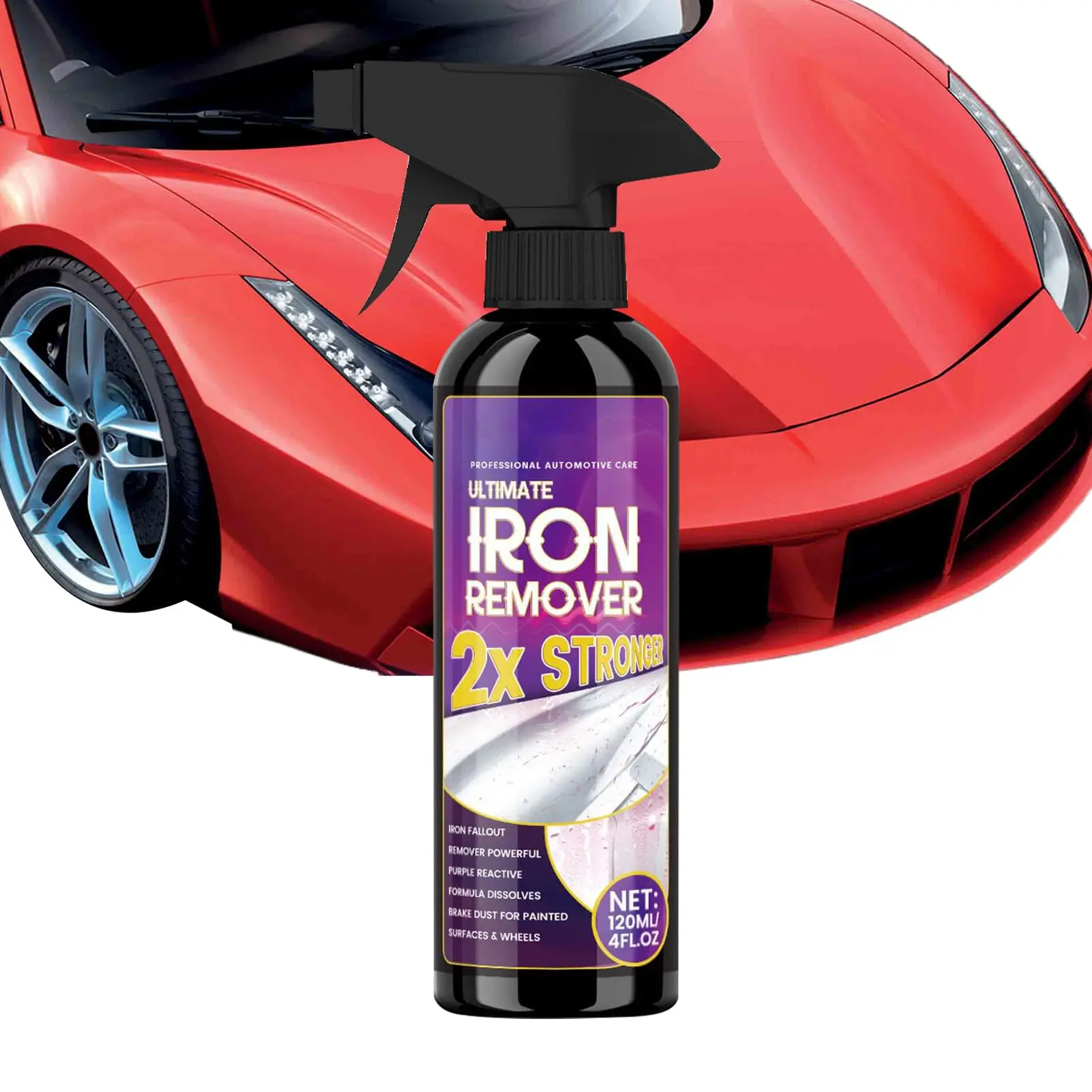 

Iron Remover Spray For Car Wheels Rims Brake Dust Rust Removal 120ml