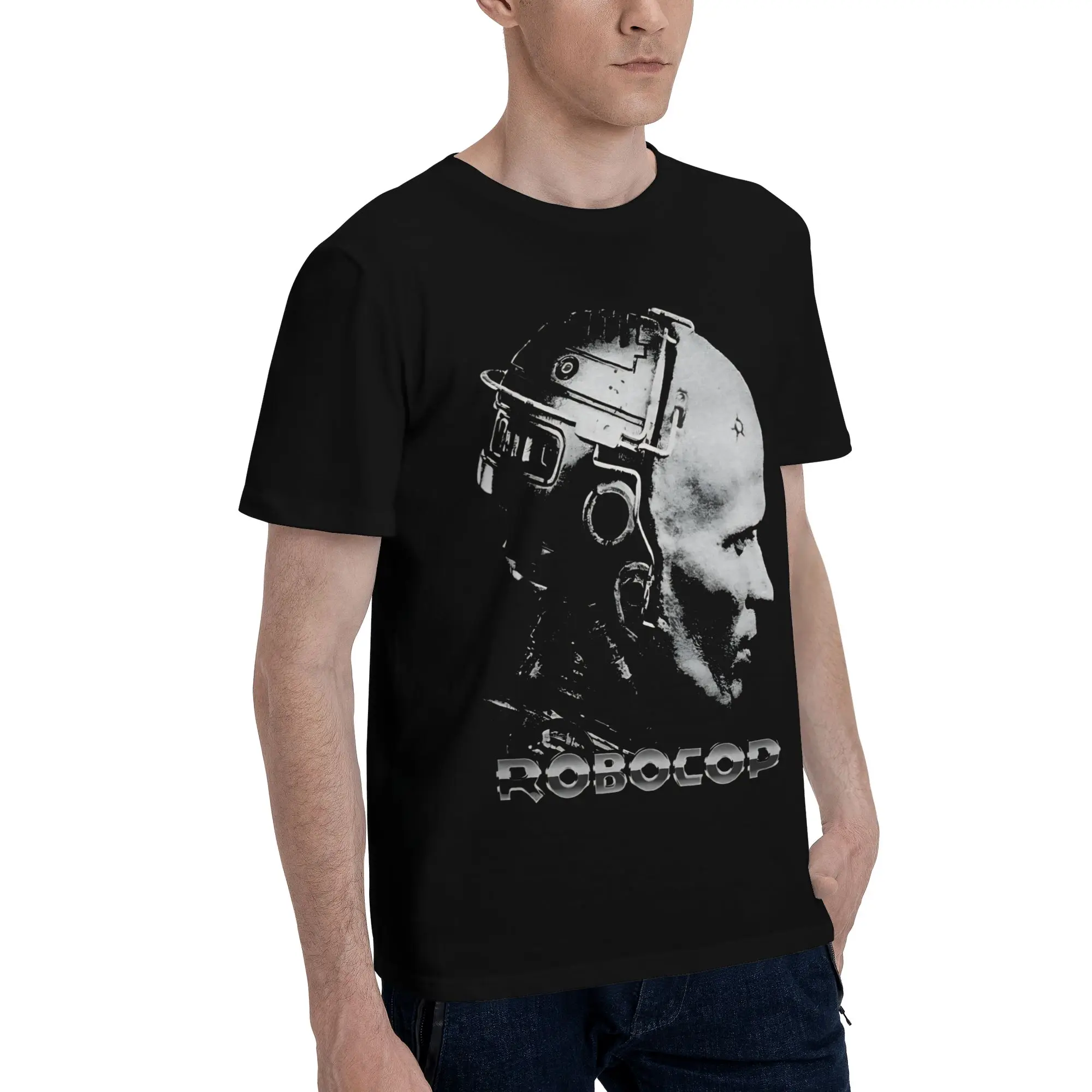 Printed Robocops Sci Fi Parody  T Shirt For Unisex  Pure Cotton Tee Shirt Short Sleeve Clothes