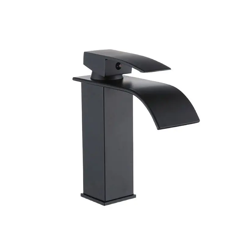 Bathroom Faucet, Waterfall Design, Single Handle Operation, with Pop-Up Drain for Easy Use image 3