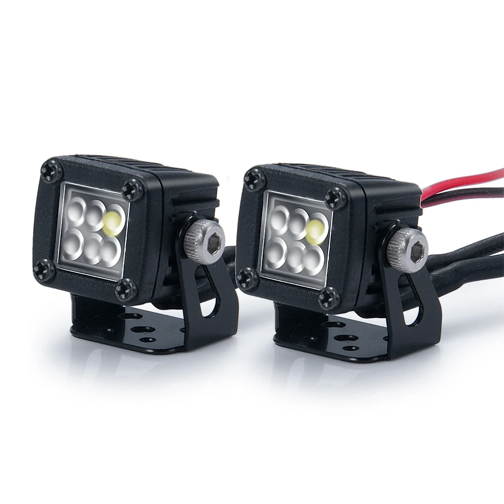 Modified Headlights Spotlights Car Top Lights Bumper Lights for AXIAL SCX10 JEEP TRAXXAS TRX4 TRX6 1/10 RC Crawler Car,B