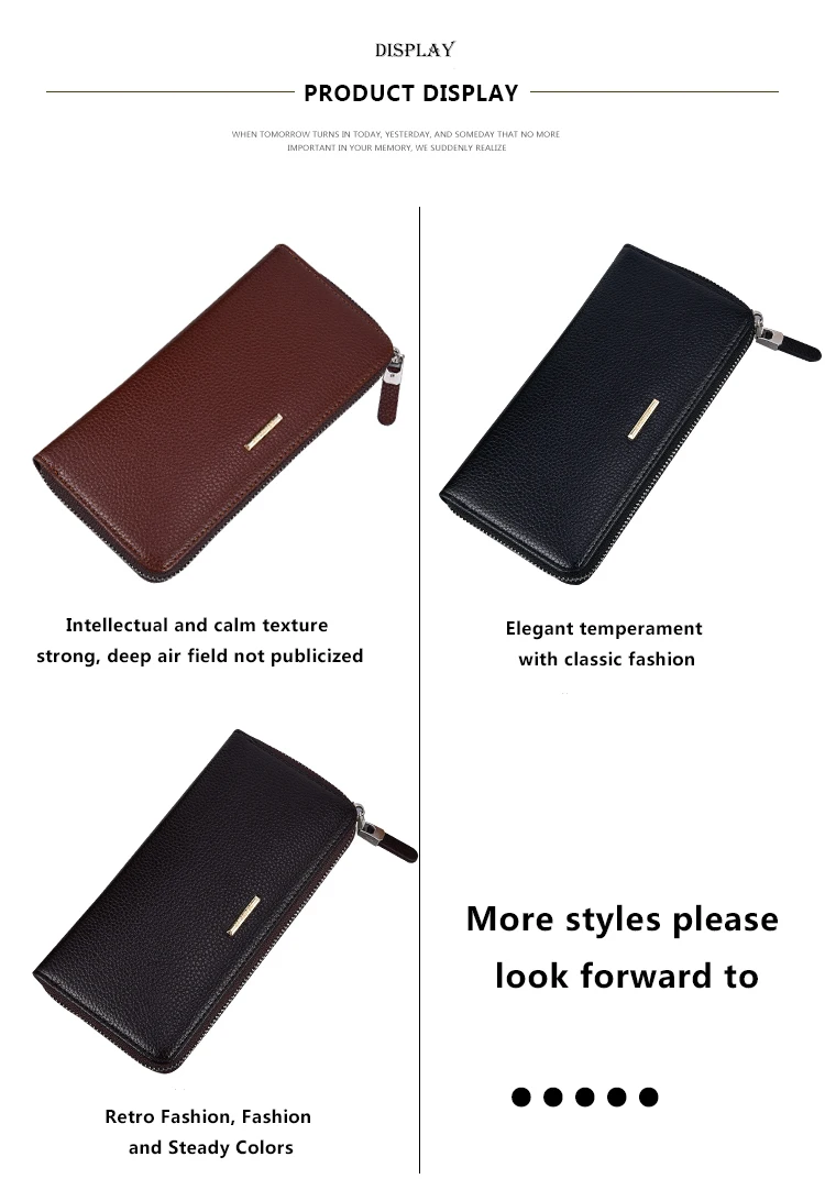 Lange Geldbörse aus Pu-Leder mit Reißverschluss für Herren, Clutch-Tasche, Multi-Card, Herrenhandtasche, Geschenk für Herren, Business-Geldbörse für Herren – Detail 11