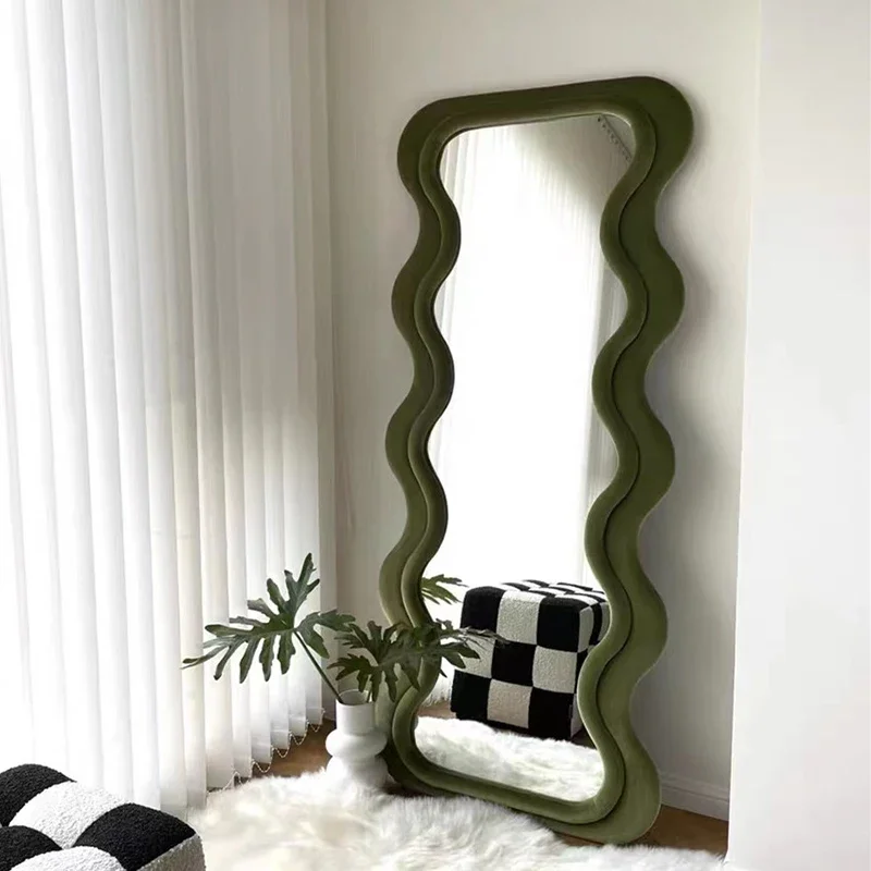 Irregular Big Makeup Mirror Nordic Free Shipping Aesthetic Living Room Korean Standing Mirror Full Length Espejo Bedroom Decor - Image 6