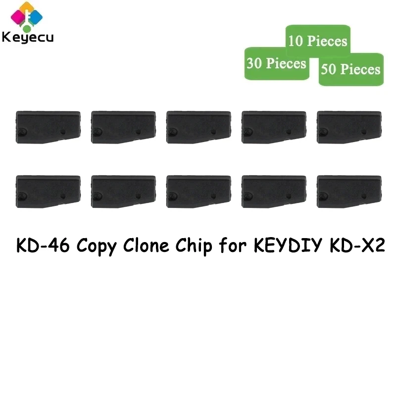 KEYECU 10 30 50 Pieces Carbon KD-46 Copy Clone Transponder Chip Special for KEYDIY KD-X2 KD X2 Key Programmer Cloner