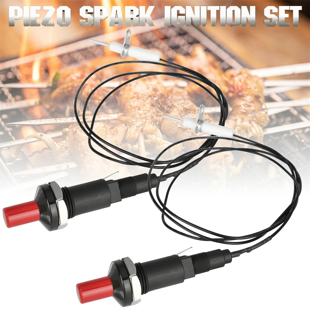 Piezo Spark Ignition Push Button Igniter High Temperature Resistance Easy To Install Gas Grill Kit With Cable