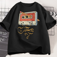 Camisetas de casete de los años 80 y 90 camisetas de música retro de los años 80 camisetas de ocio relajadas