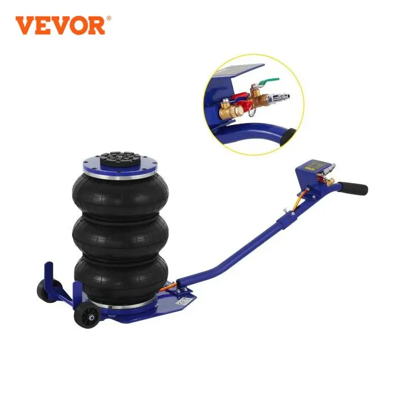 VEVOR 3 / 5 Ton Car Triple Bag Air Jack Pneumatic Jack Fast Lifting Height 16 Inch / 40CM for Car Truck Van SUV Auto Repair Tool