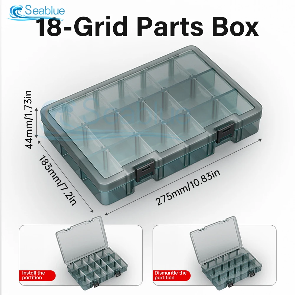 Plastic Tool Parts Box Storage Screw Box Tool Classification Electronic Component Drill Bit Accessories Thickened Grid Box