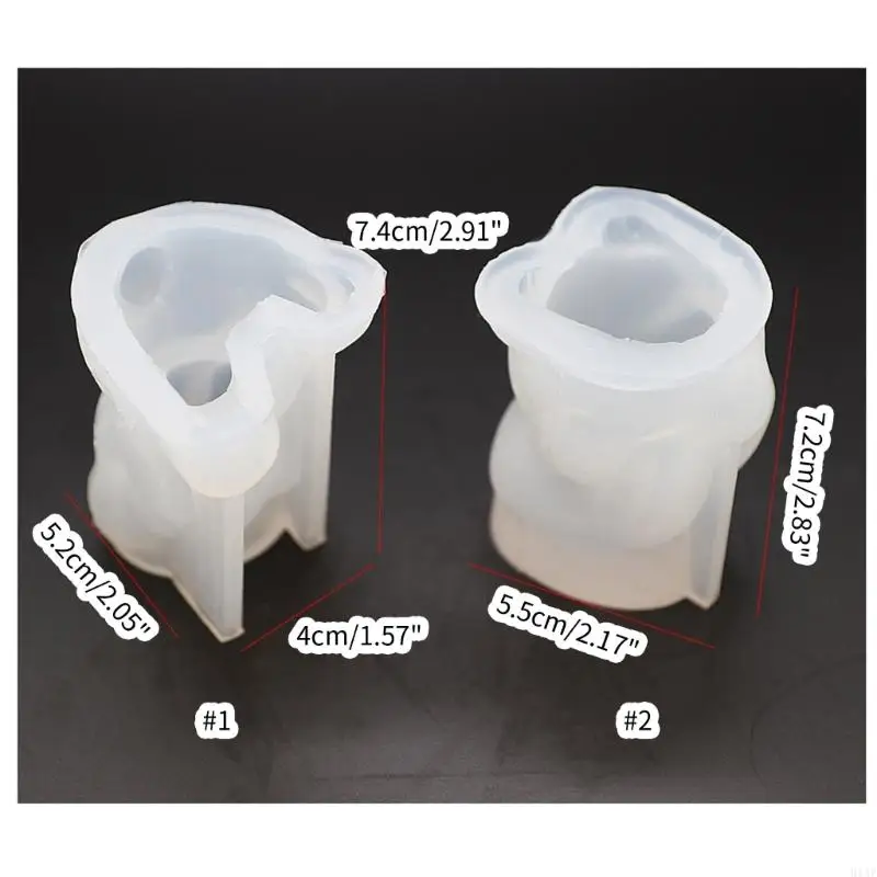 91AF 3D Bunny Molds vela sem graça