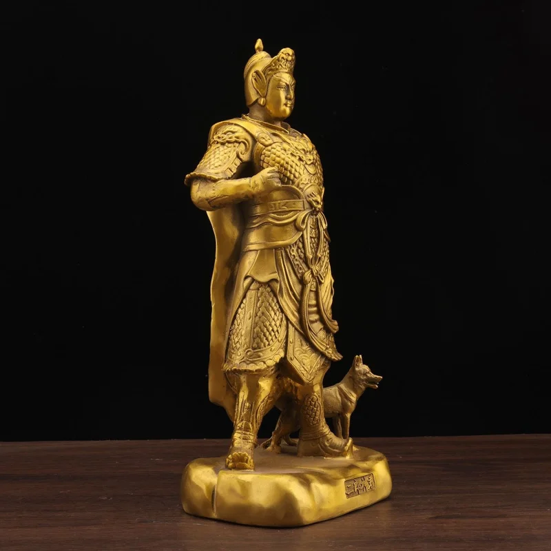 Pure Copper Erlang Shen , Brass Idol, Decoration, Yang Jian Buddha Statue, Celestial General Xiangtian, Home Offering
