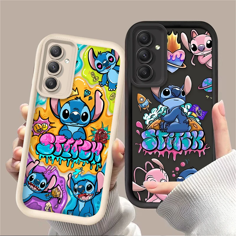 لطيف ديزني غرزة الملونة قضية الهاتف لسامسونج غالاكسي A14 A15 5G S21 S22 S23 S24 5G FE زائد الترا A25 A35 A52 A53 A54 A55 5G