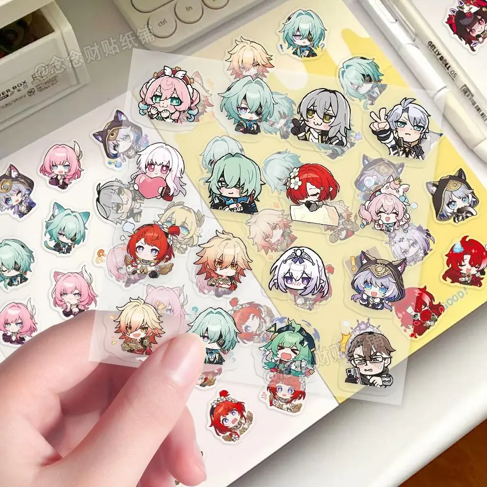 100 Uds Honkai:Star Rail Chrysos herederos pegatina adhesiva de PVC papelería estética DIY decoración Scrapbooking útiles escolares para niños