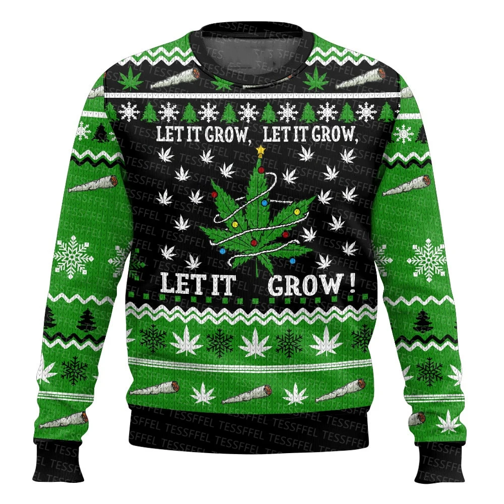 Cosplay Natale Babbo Natale maglione brutto lavorato a maglia Gesù Anime Vintage Graffiti maniche lunghe 3DPrint Pullover invernale Harajuku E