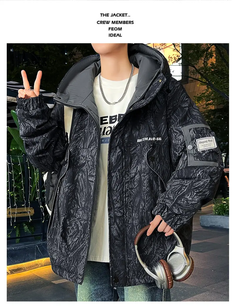 Mode 2026 Herbst Winter Herren Verdickte Kapuzen-Fleecejacke Jugendliche Streetwear Freizeit Warme Plüschjacke Winddichte Oberbekleidung – Detail 13