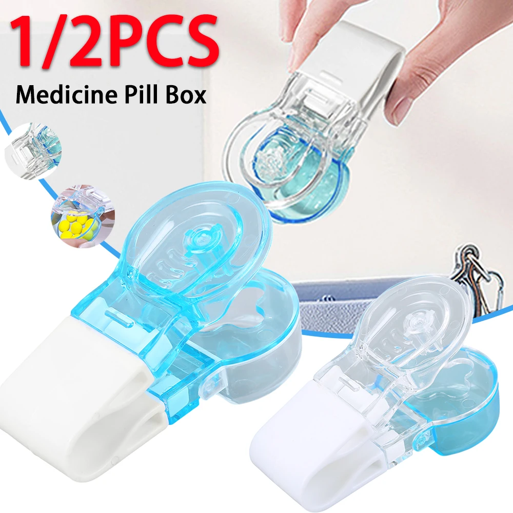 1/2pcs tragbare Pillen dose Anti-Verschmutzung Pille Popper wieder verwendbare Medikamente Spender