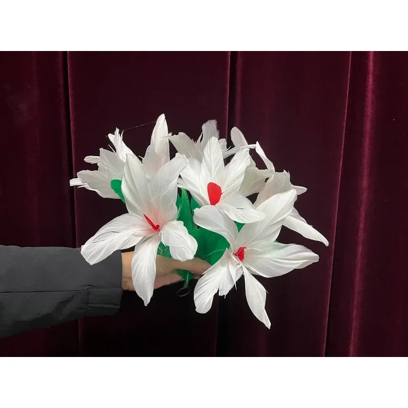 Sleeve Bouquet White Stage Magic Tricks Flower Appearing Illusion Magia Magie Magicians Prop Street Party Gimmick Accessory