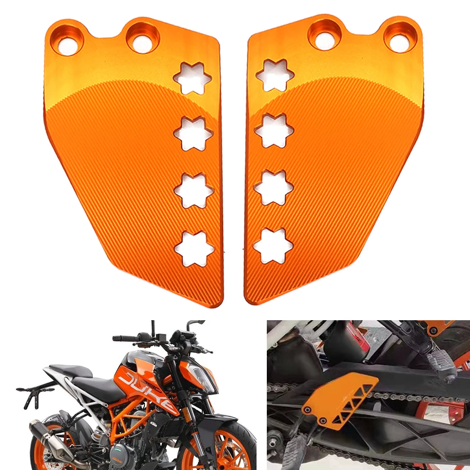 

Fits for KTM Duke 390 250 ABS DUKE390 Duke250 2017-2022 Motorcycle Front Foot Peg Footrest Heel Plates Guard Protector Kits