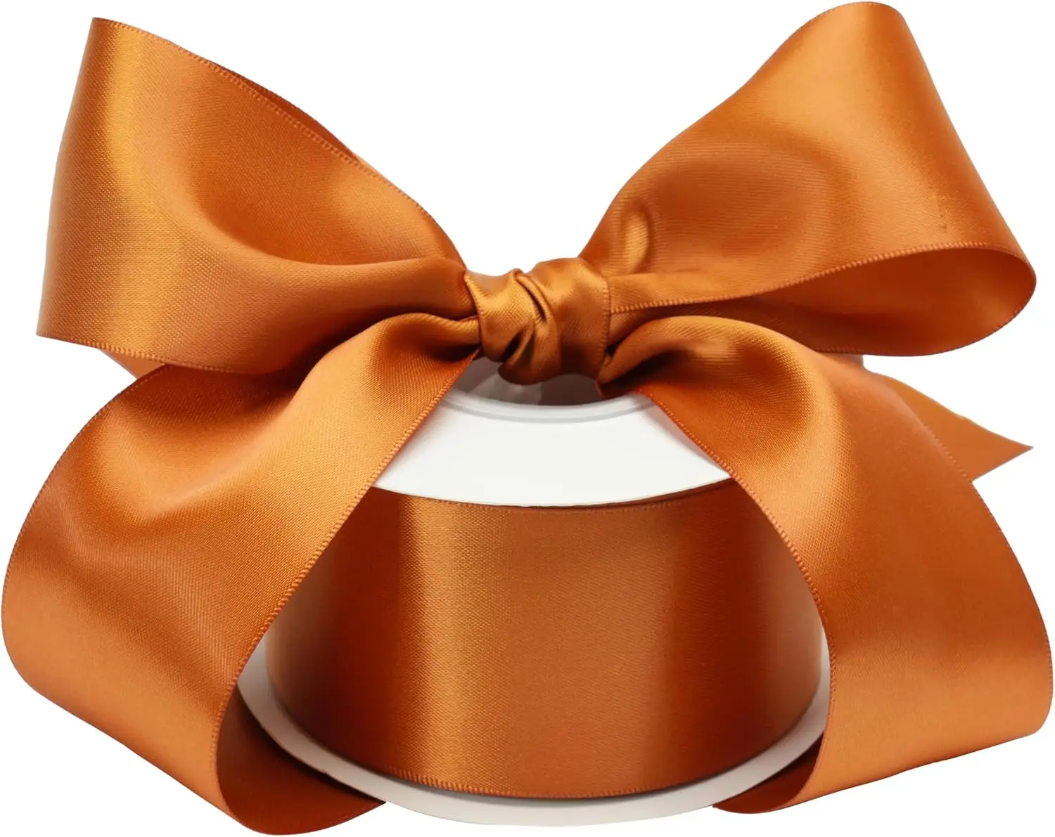 

Медная лента 2-дюймовая двухлицевая атласная лента Толстая медная лента для свадебного букета, украшения для вечеринок - 25 ярдов