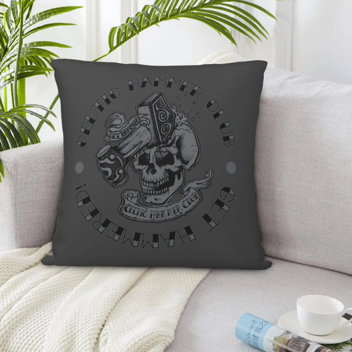 Skull Splitter Pillowcase Printed Cushion Cover Sofa Waist Pillow Pillow Cover