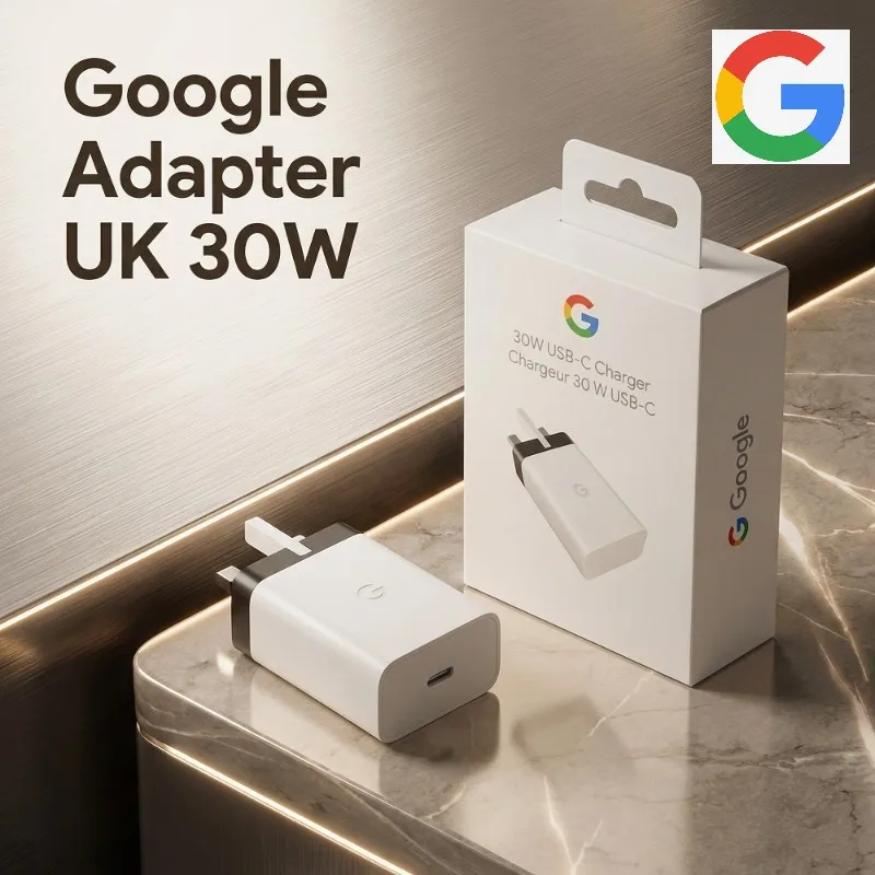 googleアダプター-uk-30w-デュアルusb-c充電アダプター、幅広い携帯電話モデルに対応した高速充電を提供