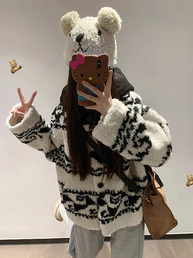 Nowa damska kurtka z futra jagnięcego Thiened na jesień i zimę 2025, ciepły płaszcz w małym rozmiarze, koreańska wersja ze stójką, odzież wierzchnia.