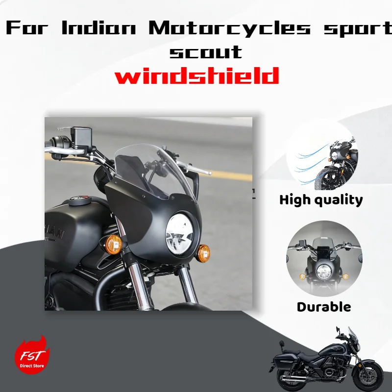 For Indian Motorcycles Sport Scout dedicated raised windshield modification front windscreen