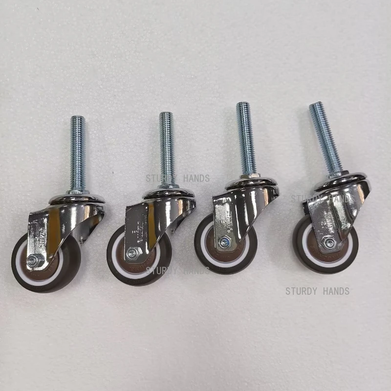 4-pieces-of-rotating-rubber-wheels-m12x60mm-threaded-rod-locking-furniture-shelf-trolley-wheels