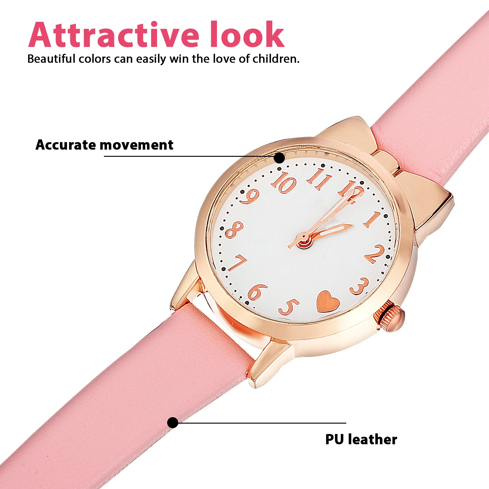 ساعات الطلاب كوارتز كارتون مينا أرنب مطرز سوار هدايا لساعة عيد الميلاد #2