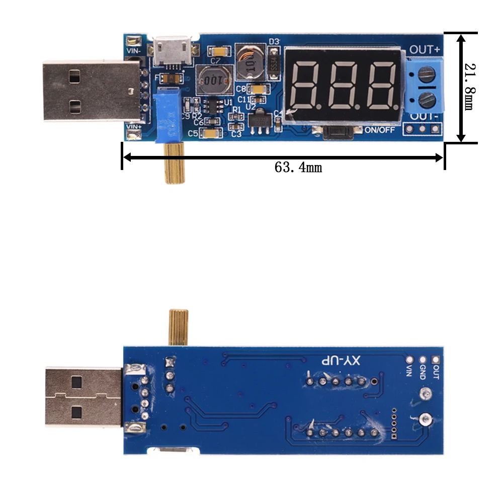 DC-DC 5V to 3.5V/ 9V/12V LCD USB Step UP/Down desktop Power Supply Module Adjustable Boost Buck Converter voltmeter Out 1.2V-24V