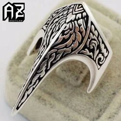 Punk Kayi Obasi Flag pouf Ring anello unico in acciaio inossidabile per uomo armatura da donna anelli lunghi Vintage gioielli animali